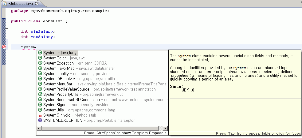 Code Assist 메서드