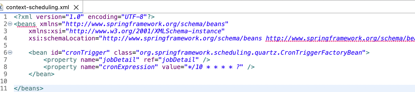 생성된 Configuration 파일 확인 (XML)