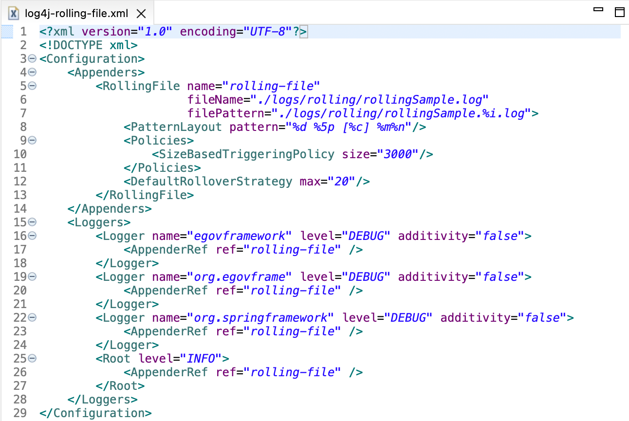 생성된 Configuration 파일 확인 (XML)