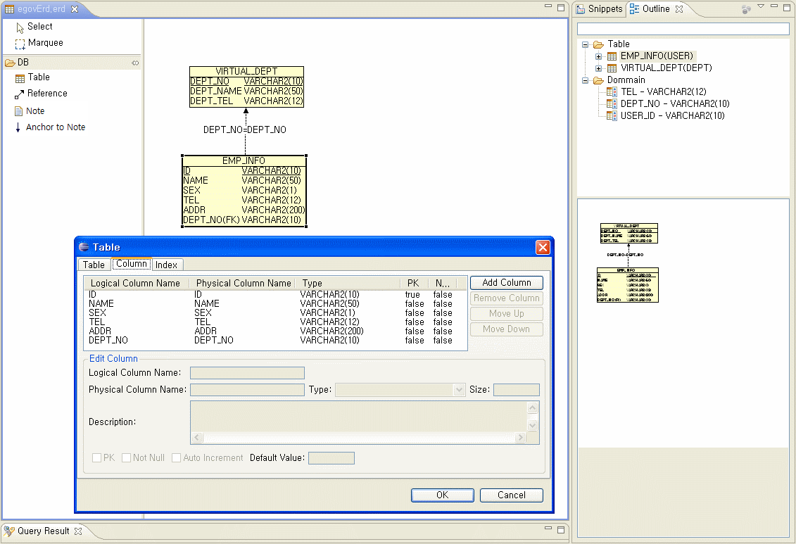 ERD Editor 전체 화면