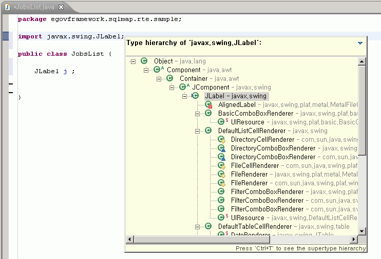 Quick Type Hierarchy