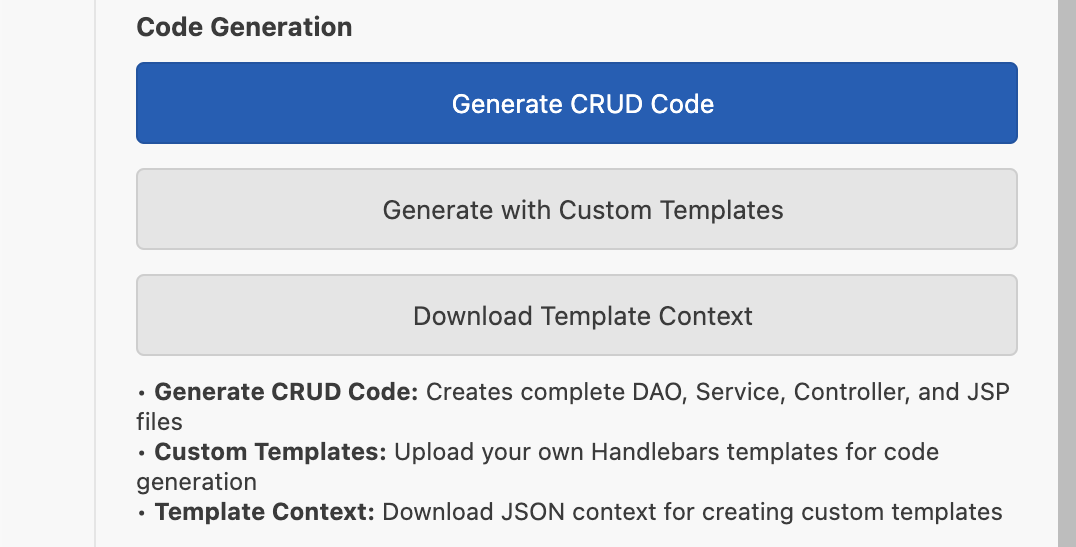 Generation 버튼들
