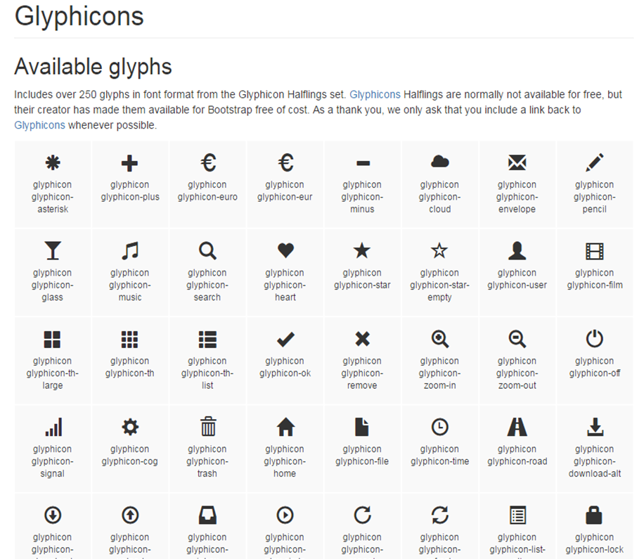bootstrap-glyphicons