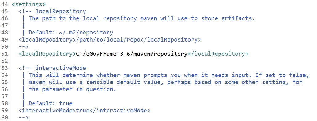 setting.xml 파일에 repository 저장위치